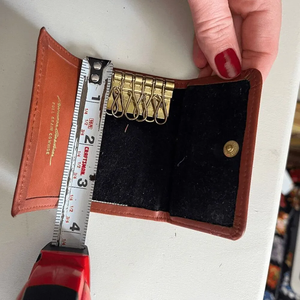 Princess Gardner Leather Key Wallet Full Grain Cowhide 6 Hook Cognac